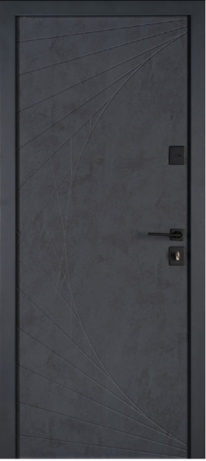 Двери входные с терморозрывом Бастион РУБИКОН Ескада 7 RAL 7016 / ПВХ Бетон Антрацит 860х2050 мм Киев - изображение 2