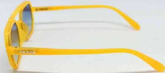 Брендові окуляри унісекс синій градієнт у жовтій оправі вузькі модні. Київ