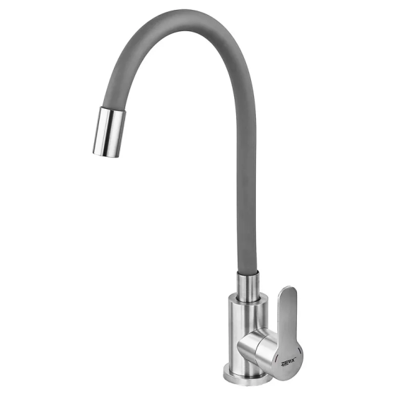 Кухонний змішувач із сірим силіконовим виливом Zerix DAX-011 Refl.Gray    ( ZX4819 ) 36025 Харків