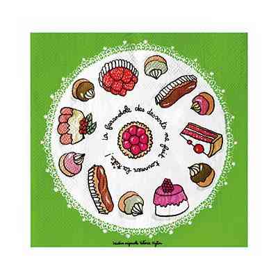 Набір серветок паперових "Instant" 20 шт. 16,5x2 см Рівне