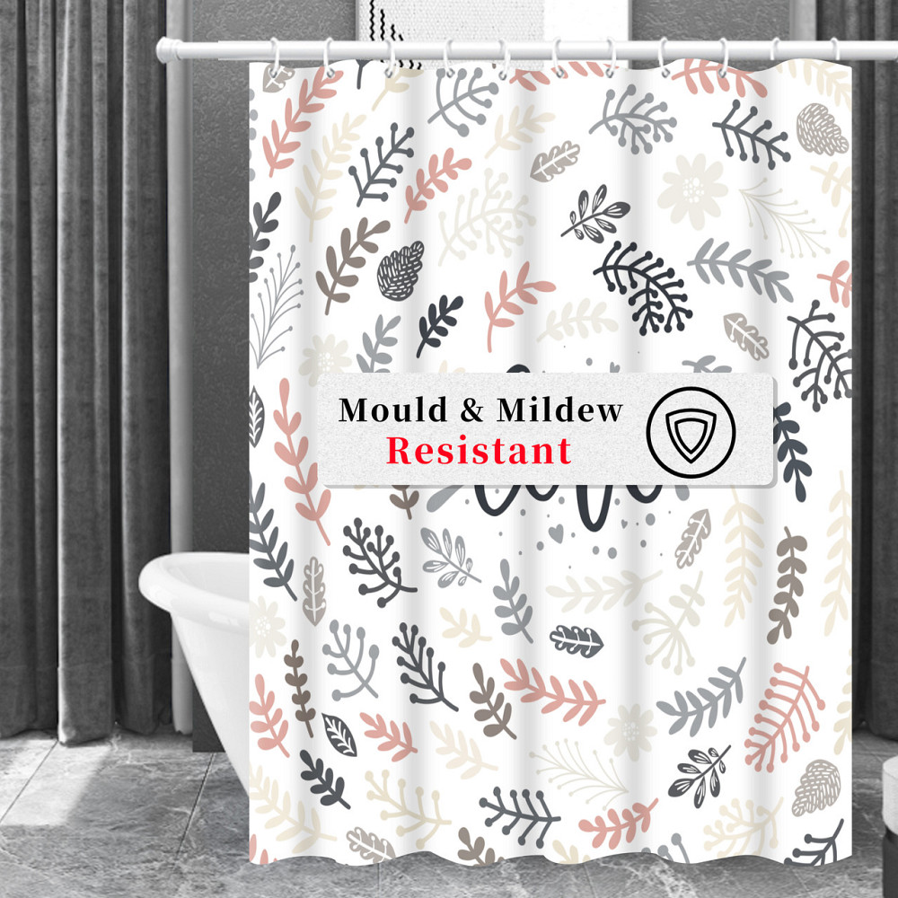 Шторка для ванны из полиэстера водонепроницаемая Bathlux 180x180 см с кольцами, занавеска для ванной комнаты Каменец-Подольский - изображение 3