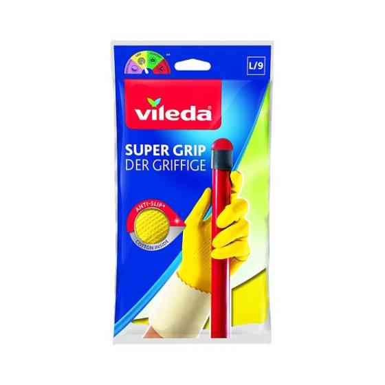 Рукавички латексні надміцні для господарських робіт Супер Гріп (Super Grip) ТМ "Віледа", розмір L Київ