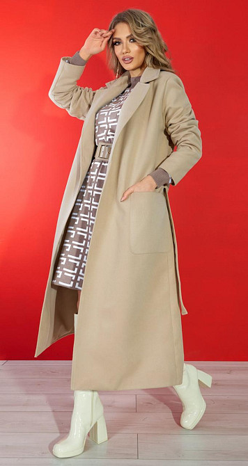 Лаконічне пальто з накладними кишенями (46) Київ - фото 6