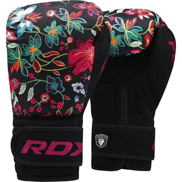 Боксерські рукавиці RDX FL-3 FLORAL BLACK-8 унцій (капа в комплекті) Каменское - изображение 2