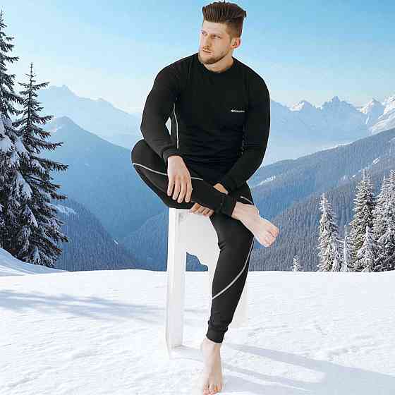 Чоловіча термобілизна Columbia ,комплект чоловічої термобілизни колумбія чорного кольору флісова зимова тепла Львів