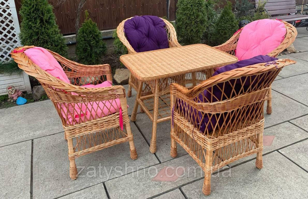 Садовая плетеная мебель с гармоничными накидками Киев - изображение 5