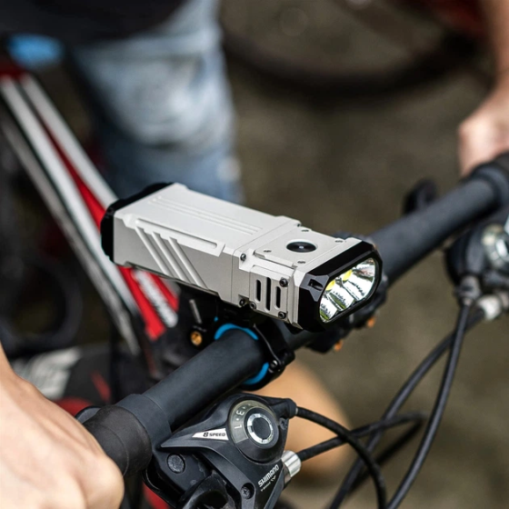 Ліхтар велофара Wuben X1 120000лм 303м 220 год 4800 мА·год з охолодженням (7 режимів) Білий Вінниця