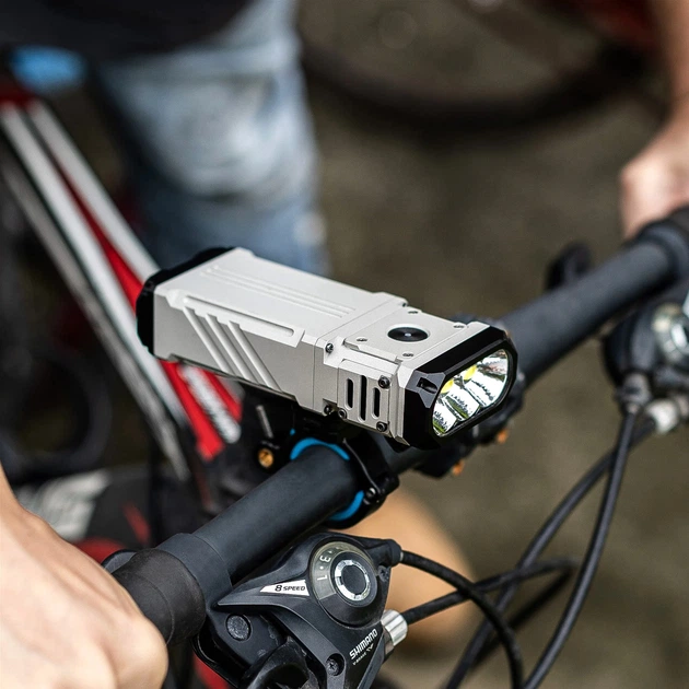 Ліхтар велофара Wuben X1 120000лм 303м 220 год 4800 мА·год з охолодженням (7 режимів) Білий Вінниця - фото 4