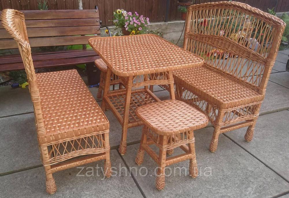 Меблі плетені з лавами Київ - фото 4