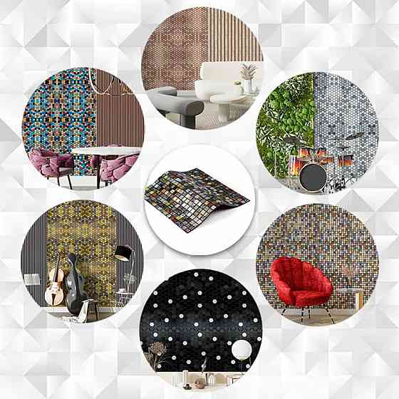 Самоклеюча алюмінієва плитка 300х300х3мм Кольоровий квадратик SW-00001925 Київ