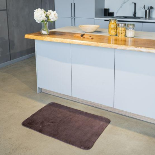 Килимок для підлоги з еко-хутра ТМ Dariana Moonbeam 60*90 см горіховий Житомир