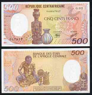 ЦАР Центральная Африка / Central African Republic 500 Francs 1987 Pick 14c UNC Полтава