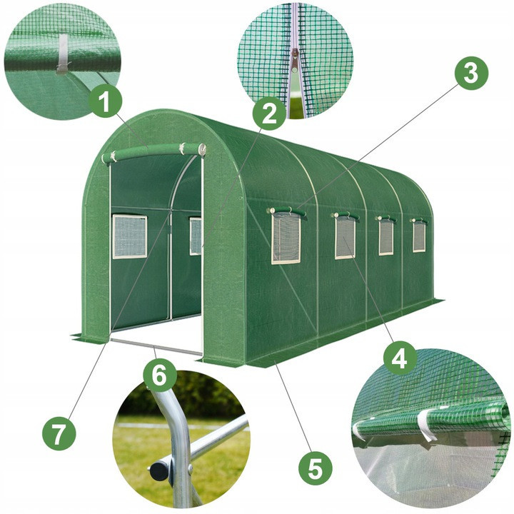 Теплиця парник 10 м² (400 x 250см) GREENHOUSE Польща Київ - фото 6