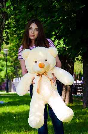 Плюшевий ведмедик М'яка іграшка Рафаель 100 см Персиковий Тернопіль