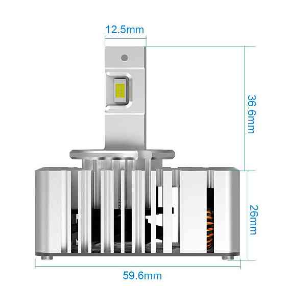 LED автолампа D5S STELLAR | 75W, 4400LM, 6000K | Идеальная замена ксенона (комплект 2 шт.) Винница