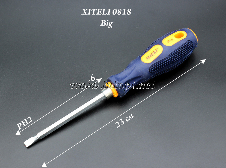 Отвёртка двхсторонняя с резиновой ручкой XTELI Днепр - изображение 3