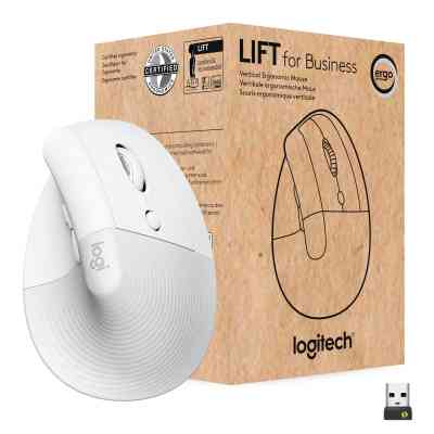Мишка Logitech Lift Vertical Ergonomic Wireless/Bluetooth for Business Off-white (910-006496) Вінниця