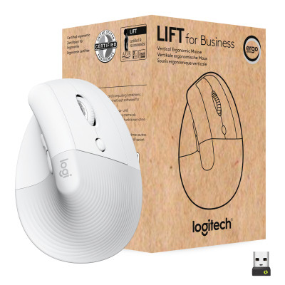 Мышка Logitech Lift Vertical Ergonomic Wireless/Bluetooth for Business Off-white (910-006496) Винница - изображение 1