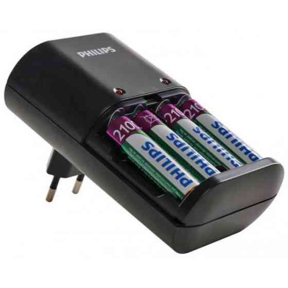 Зарядний пристрій Philips Battery charger SCB1490NB/12 + 4 акумулятори AA 2100 Ni-MH mAh (SCB1490NB/12) Киев