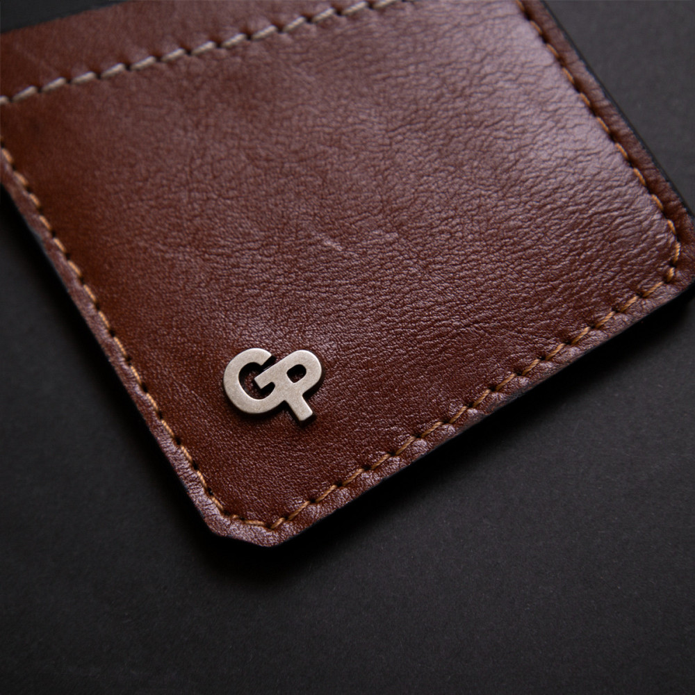 Чоловічий шкіряний картхолдер Коричневий (GRANDE PELLE) Київ - фото 3