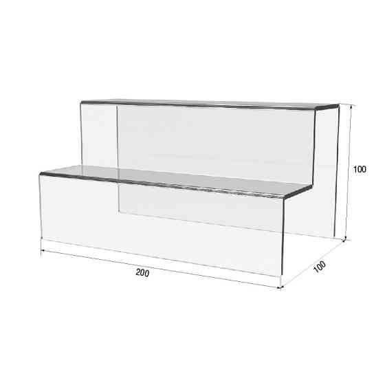Товарна гірка EKOSTAR на 3 сходинки з акрилу 200х100х100 Київ