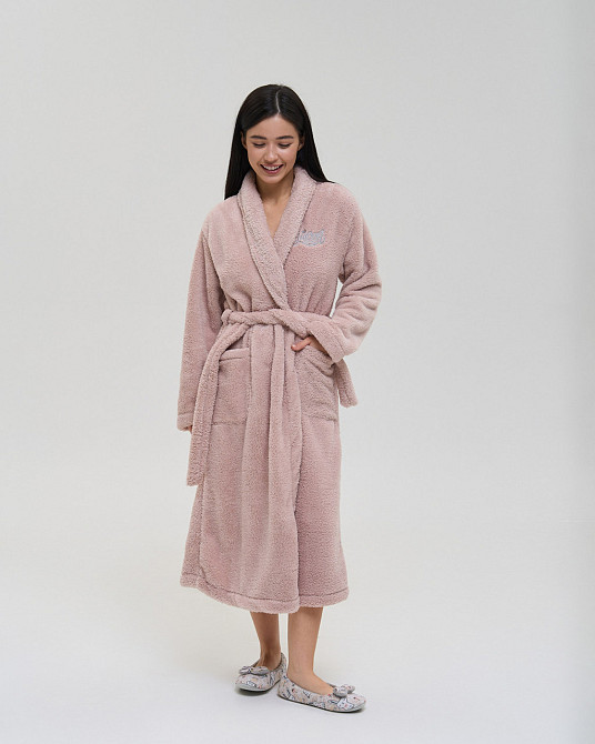 Теплий однотонний жіночий халат Nicoletta Queen — Велюрсофт 94118 Київ - фото 1