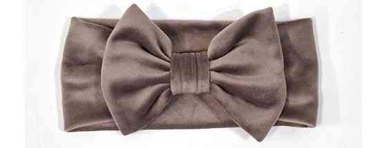Повязка для волос велюр коричневая Бант Киев