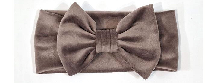 Повязка для волос велюр коричневая Бант Киев - изображение 1
