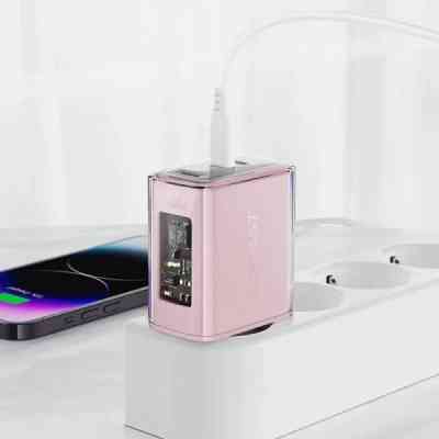 Зарядний пристрій Acefast 3xUSB 65W (2xUSB-C+USB-A) Gan A45 Fast Charger Cherry blossom (6974316282082) Вінниця