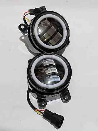 Протитуманні фари LED універсальна 3,5 дюйма 90мм туманка  +drl ДХО глазки габарит 60 ватт Харків