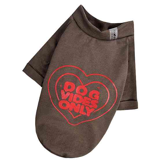 Футболка для собак бавовна Dogs Bomba Dog Vibes унісекс шоколад Одеса
