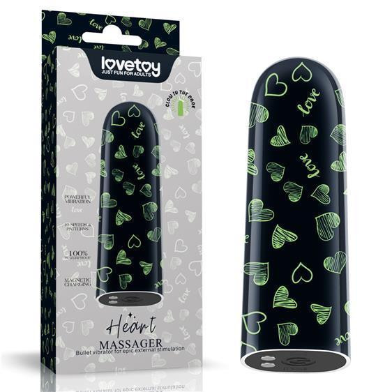 Вибропуля - Rechargeable Glow-in-the-dark Heart Massager Sex Aura Киев - изображение 1