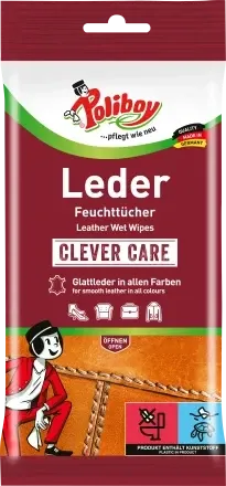 Уход за мебелью из гладкой кожи Poliboy, 20 шт. (Германия) Poliboy Möbelpflege Leder Feuchttücher al Львов - изображение 1