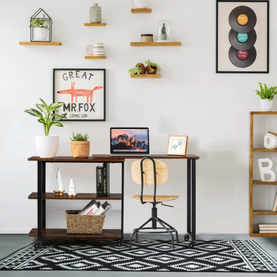 Стіл L-подібний Costway King обертовий в стилі Loft Київ