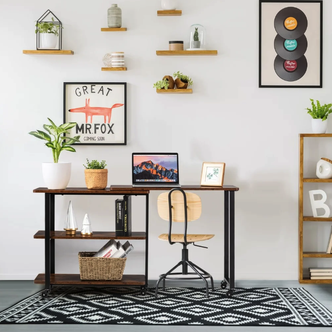 Стіл L-подібний Costway King обертовий в стилі Loft Київ - фото 6