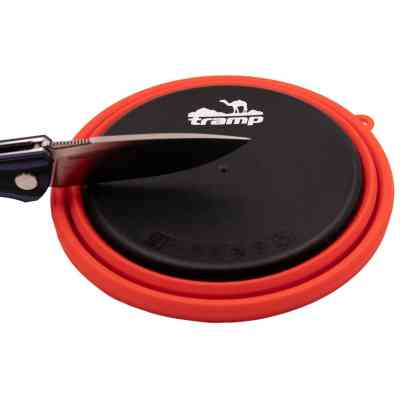 Миска туристична Tramp силіконова з пластиковим дном 550 мл (UTRC-123-terracota) Вінниця
