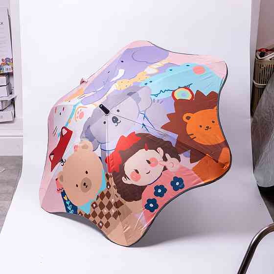 Yiwu Парасолька дитяча механічна елегантна з принтом міцна надійна з поліестеру діаметр 90 см Ф Коломия