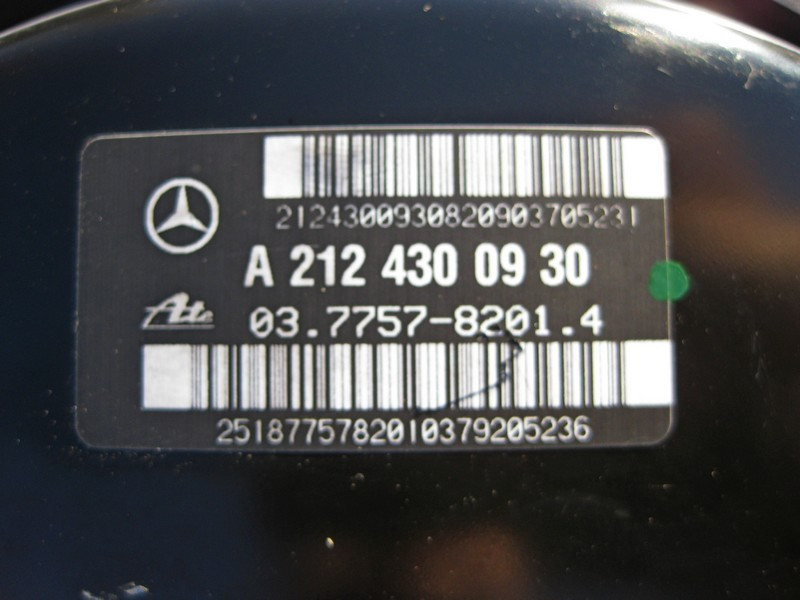 Mercedes-Benz  A2124301530 Вакуумний підсилювач гальм E-Class W212 Одесса - изображение 4