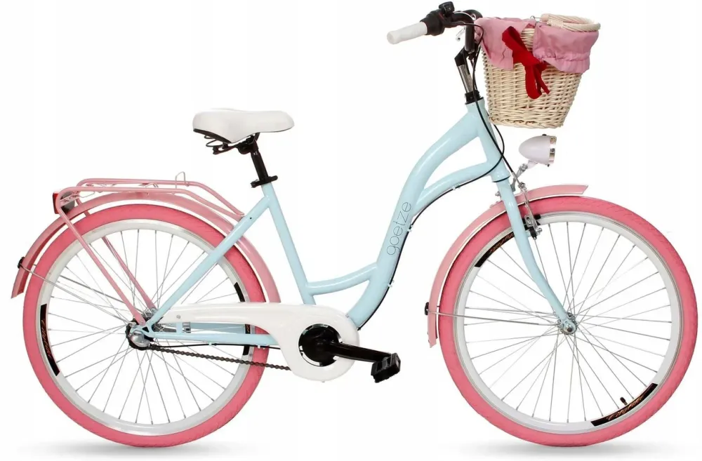 Велосипед Goetze Damski Colours 26 3B Kosz Синій Рожевий Киев - изображение 1