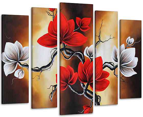 Модульная картина Абстракция Цветы Art-146_5 Київ