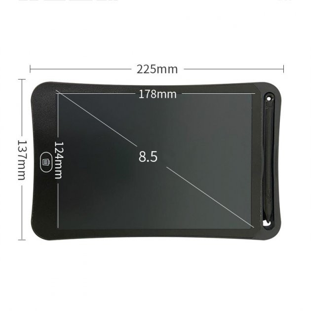 Планшет для рисования со стилусом детский 8.5 дюймов Черный Киев - изображение 2