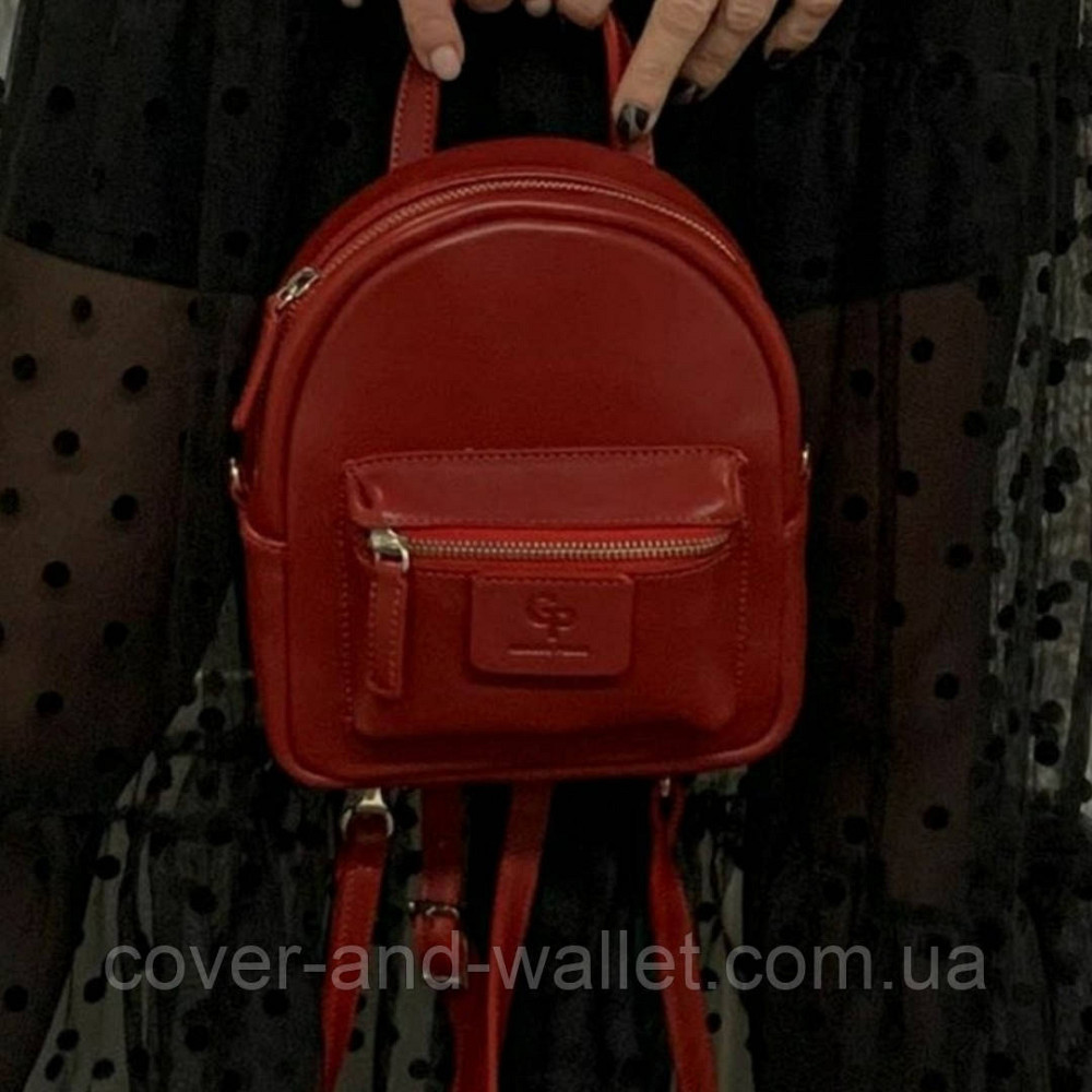 Маленький кожаный женский рюкзак красного цвета Grande Pelle 776660 Киев - изображение 4