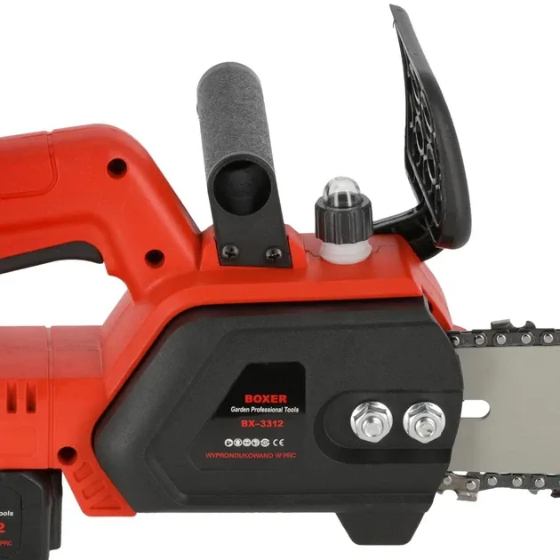 Ланцюгова пила акумуляторна 30 см 1850Вт 2x24В 6А·ч в кейсі, автомастило, 4100 об/хв, корпус червоний Одеса - фото 8