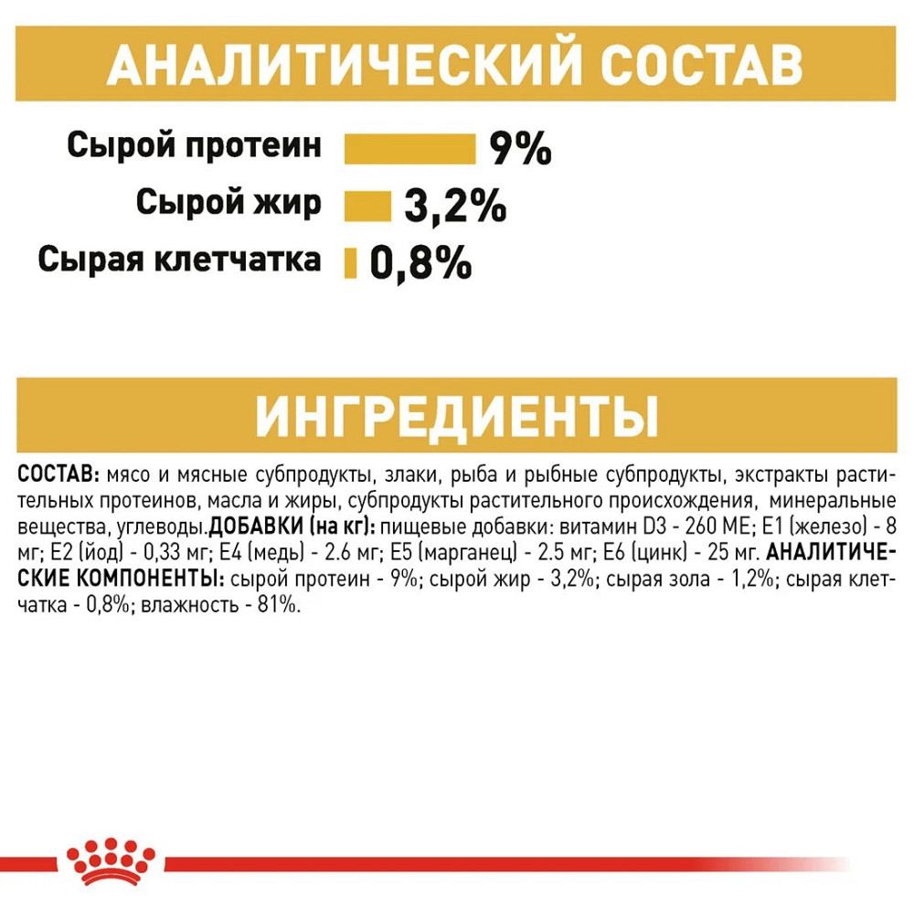 Royal Canin British Shorthair (Роял Канін Брітіш Шортхейр) вологий корм для кішок британська короткошерста 0.085 кг. х 12 шт. Запоріжжя - фото 7