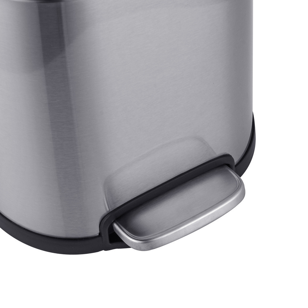 Мусорное ведро с плавным закрытием овальное Mixxus Premium Topper-TC0205 SS Color 5л цвет нержавейка (MI7059) Харьков - изображение 5