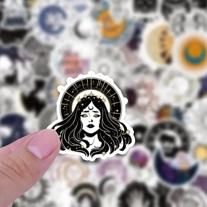 Астрологічні наклейки, вінілові стікери. Водонепроникні естетичні наклейки, набір 60 штук Київ - фото 4