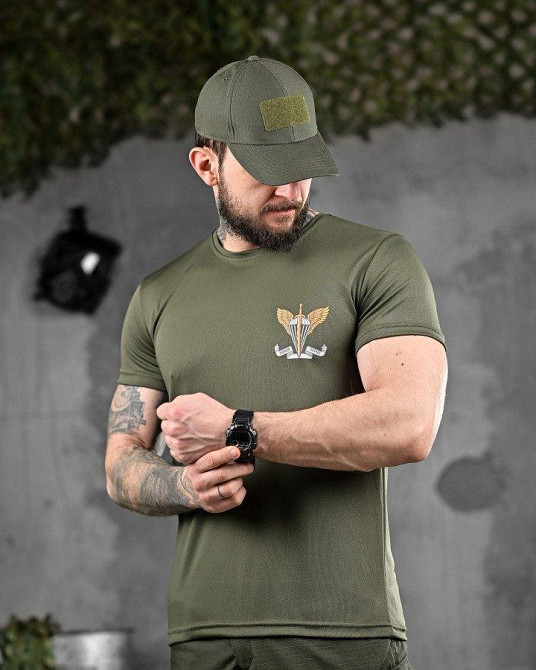 Тактична волога відводна футболка завжди перша олива ДЛ6472 Одеса - фото 3