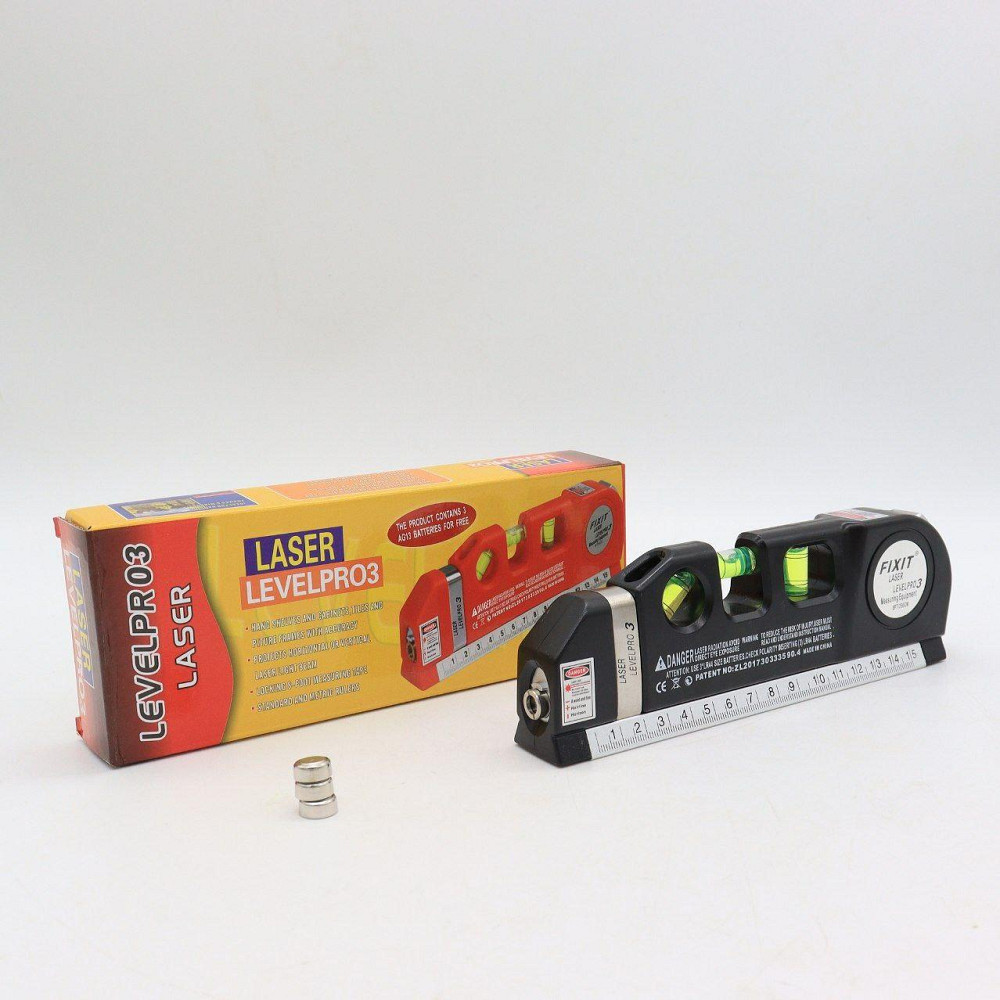 Лазерний рівень 4в1 із вбудованою рулеткою LASER LEVEL PRO 3 / Лазерний нівелір Київ - фото 10