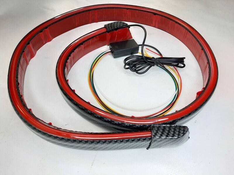 Спойлер CARBON 3.5см х120см для багажника з LED підсвічуванням (4 режима) Вінниця - фото 1