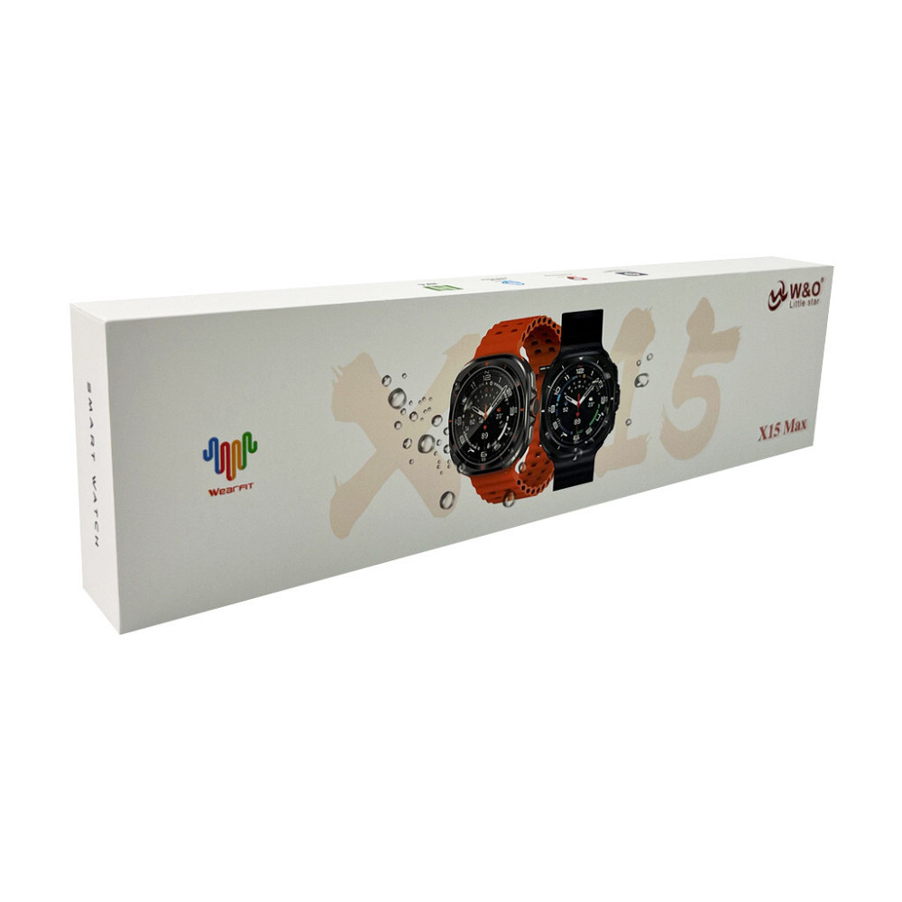 Смарт-годинник W&O X15 Max 38mm. 330 mAh. Amoled+IP67 Black Київ - фото 2